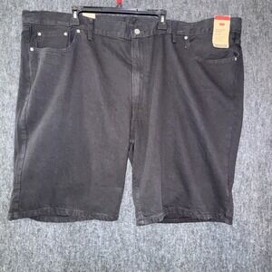 Levi's 469 Shorts Men's 54 Black Big & Tall Loose Fit Denim Cotton NWT
